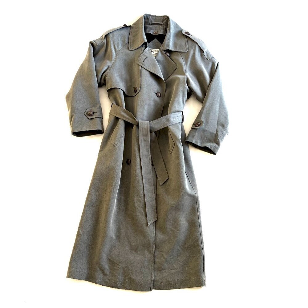 Vintage J Gallery olive green trench coat Size 4